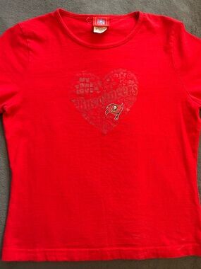 NFL Red Heart Logo Short Sleeve Tee